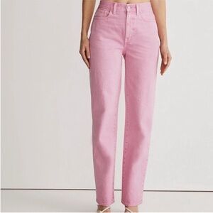 Madewell Baggy Straight Pink Jeans Size 29 NWT